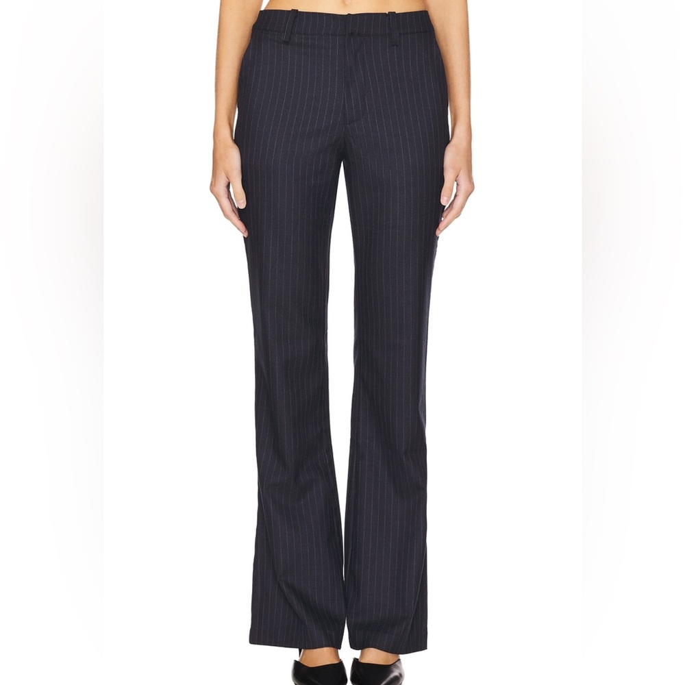 Lovers + Friends Black Pinstripe Flare Pants